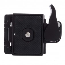 Black Metal Quick Release Plate Clamp Adapter Set For SLR DSLR Camera Tripod